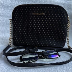 Michael Kors Black and Gold Crossbody Bag